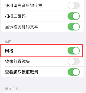 荷塘苹果手机维修网点分享iPhone如何开启九宫格构图功能 