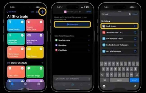 荷塘苹果14锁屏维修店分享iPhone14升级iOS16.4后如何创建锁屏快捷方式 
